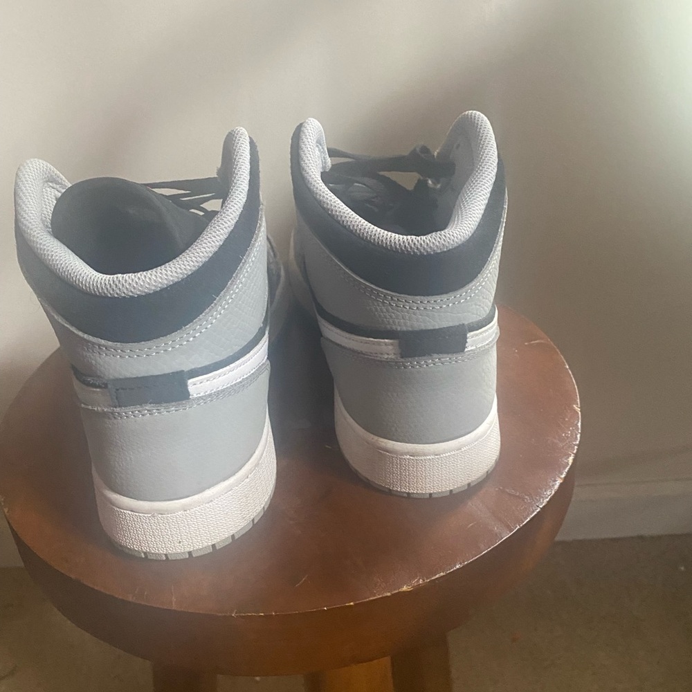 Jordan Gray and Black High-Top Sneakers